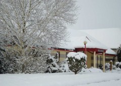 La mairie sous la neige